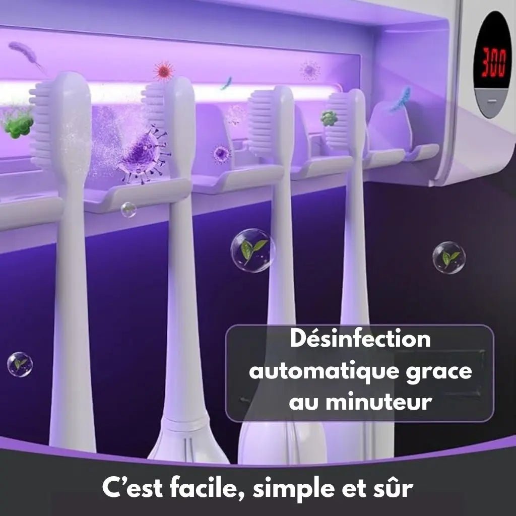 Porte - Brosse à dents Stérilisateur Lumière UV - Welii